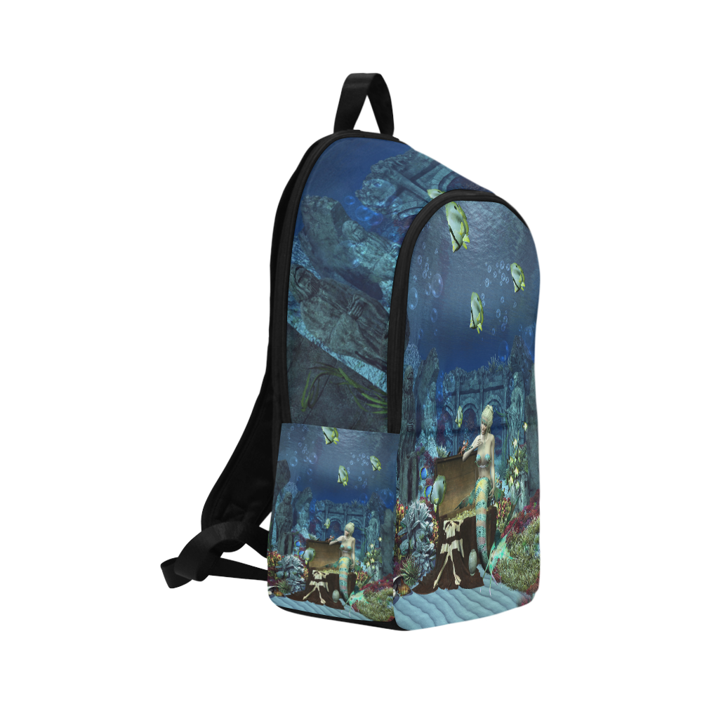 Underwater wold with mermaid Fabric Backpack for Adult (Model 1659)