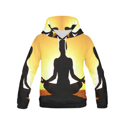 YOGA All Over Print Hoodie for Women (USA Size) (Model H13)