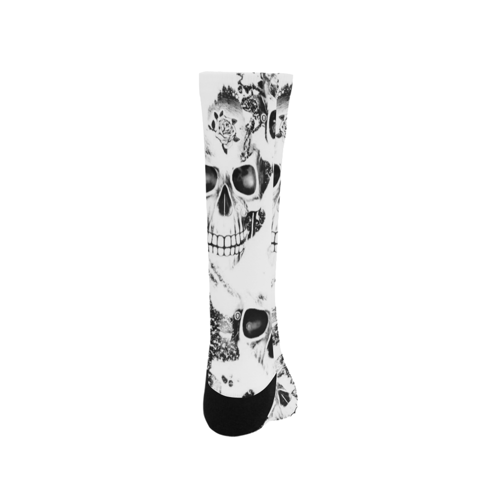 cloudy Skulls B&W by JamColors Trouser Socks