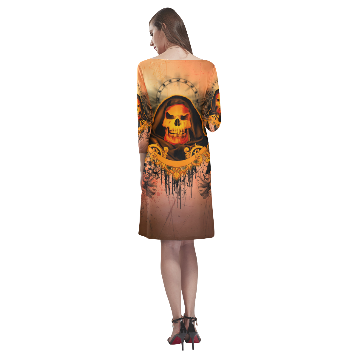 The skulls Rhea Loose Round Neck Dress(Model D22)