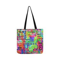 Flower Power - WORDS OF THE SPIRIT WAY Reusable Shopping Bag Model 1660 (Two sides)