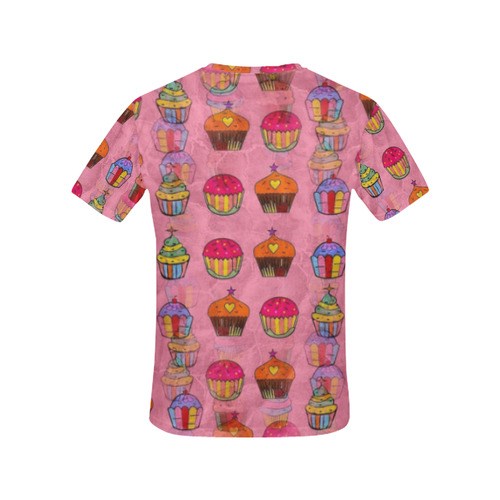 Cupcake Popart by Nico Bielow All Over Print T-Shirt for Women (USA Size) (Model T40)