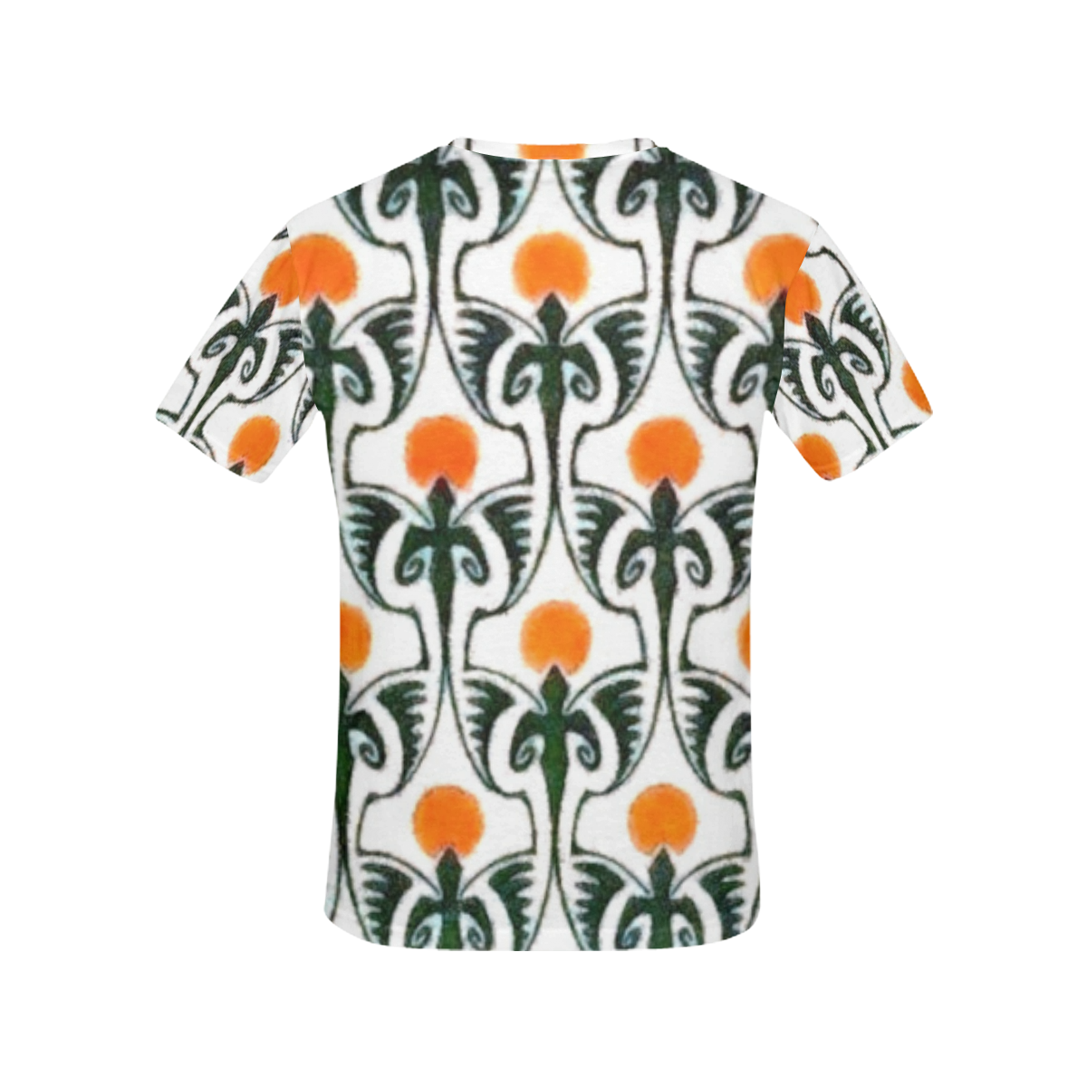 Art Nouveau Sun Lizard All Over Print T-Shirt for Women (USA Size) (Model T40)