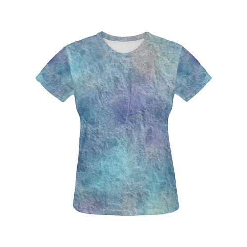 Soothing Cool Tones Abstract All Over Print T-Shirt for Women (USA Size) (Model T40)