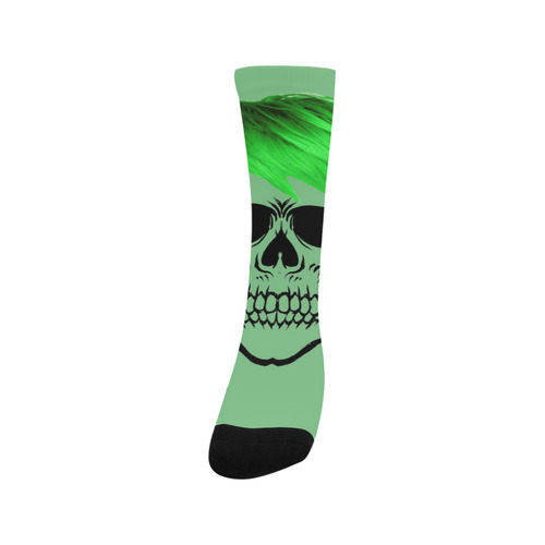 funny Skull, green Trouser Socks