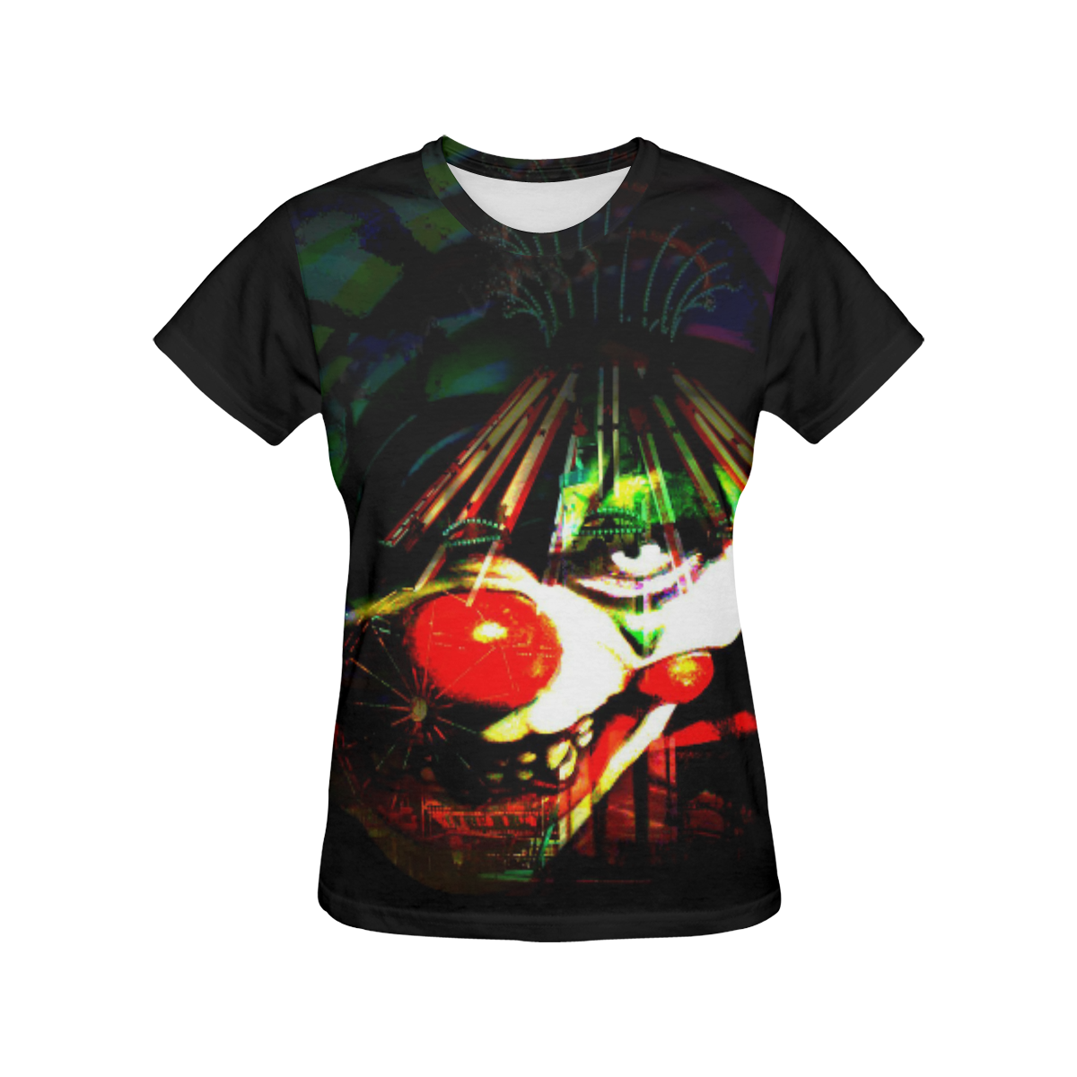 Master of The Funhouse Horror Goth Tee All Over Print T-Shirt for Women (USA Size) (Model T40)
