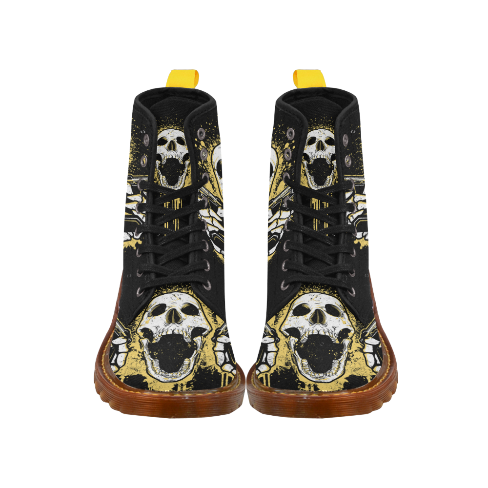 Black skull Martin Boots For Men Model 1203H