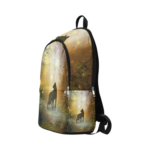 Teh lonely wolf Fabric Backpack for Adult (Model 1659)