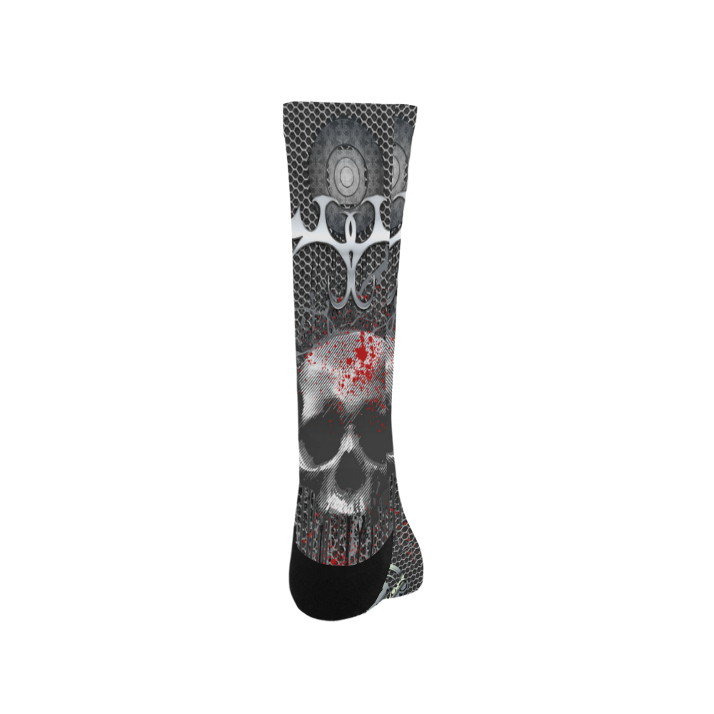 Awesome skull on metal design Trouser Socks