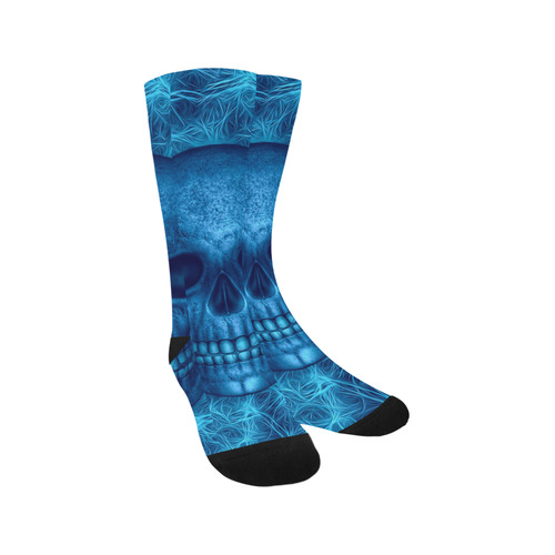 Smiling Skull on Fibers I by JamColors Trouser Socks