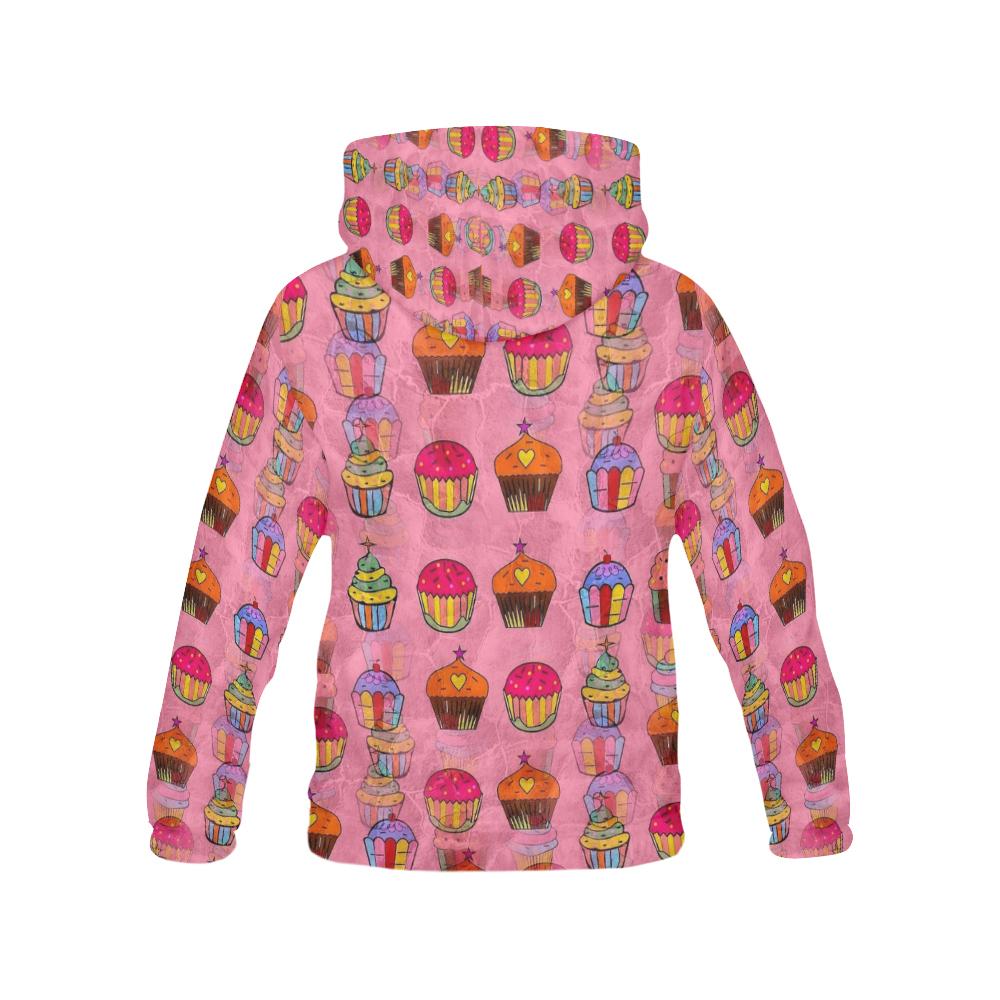 Cupcake Popart by Nico Bielow All Over Print Hoodie for Women (USA Size) (Model H13)