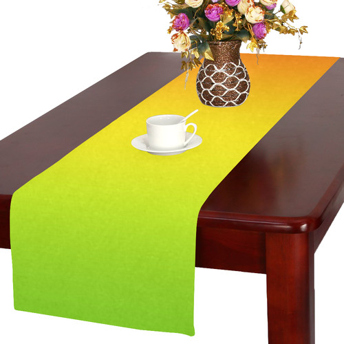 Rastafari Gradient Green Yellow Red Table Runner 16x72 inch