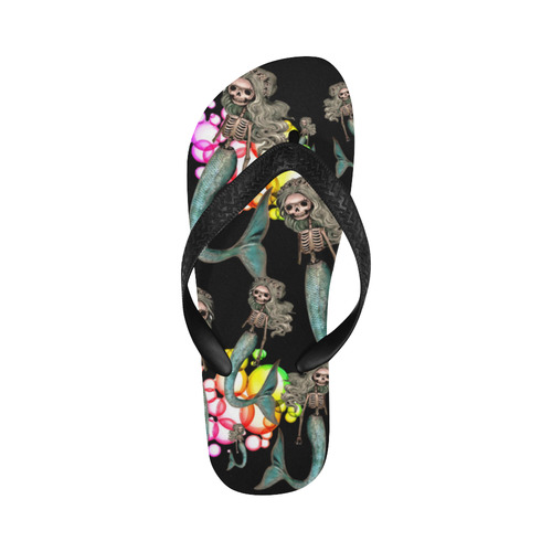 creepy carla skeleton mermaid Flip Flops for Men/Women (Model 040)