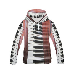 Piano by Martina Webster All Over Print Hoodie for Women (USA Size) (Model H13)