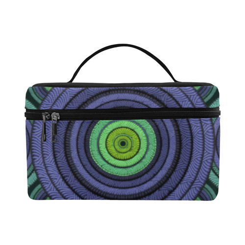 Green and Blue Stitched pattern Lunch Bag/Large (Model 1658)