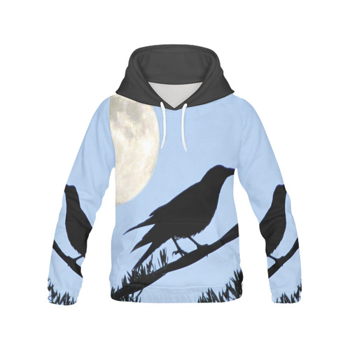 The Raven by Martina Webster All Over Print Hoodie for Women (USA Size) (Model H13)