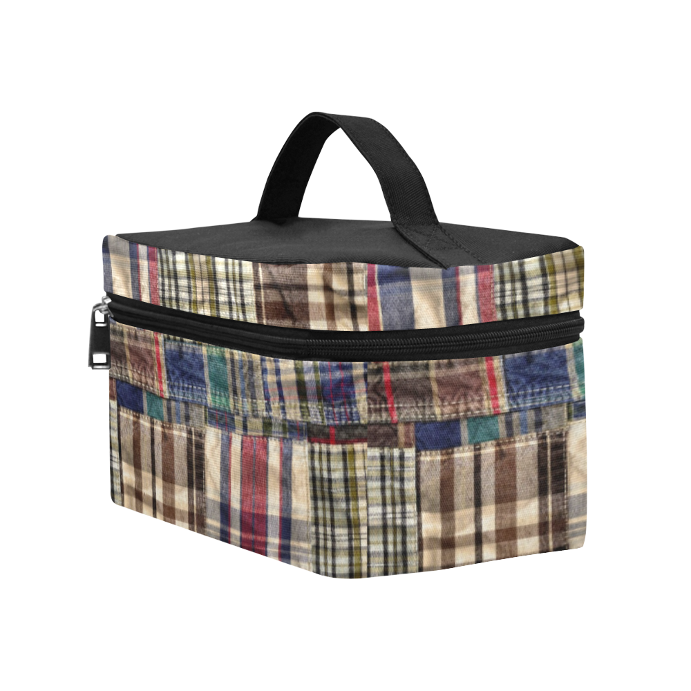 patchwork plaid / tartan Lunch Bag/Large (Model 1658)