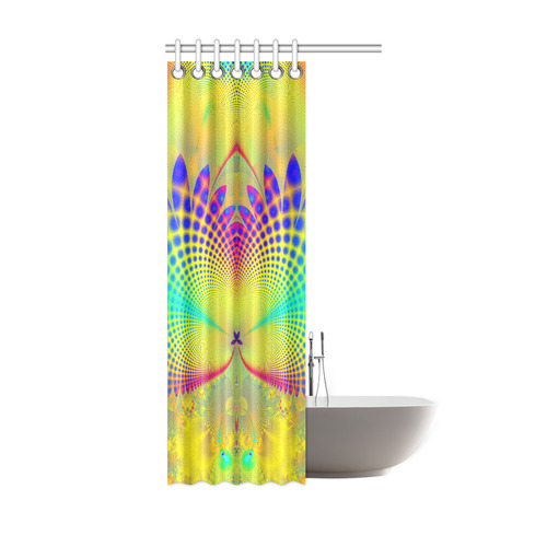 Summers Tropical Awakening Fractal Abstract Shower Curtain 36"x72"