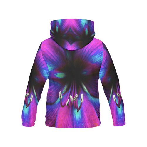 Neon Amaryllis by Martina Webster All Over Print Hoodie for Women (USA Size) (Model H13)