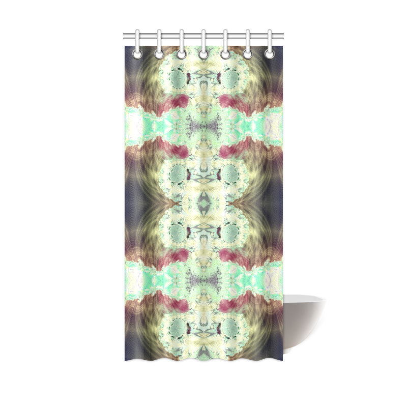 Delicate Japanese Gardens Fractal Abstract Shower Curtain 36"x72"
