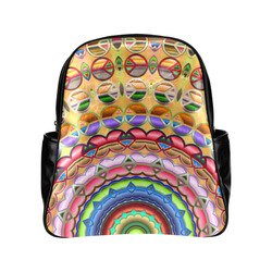 Peace Mandala Multi-Pockets Backpack (Model 1636)