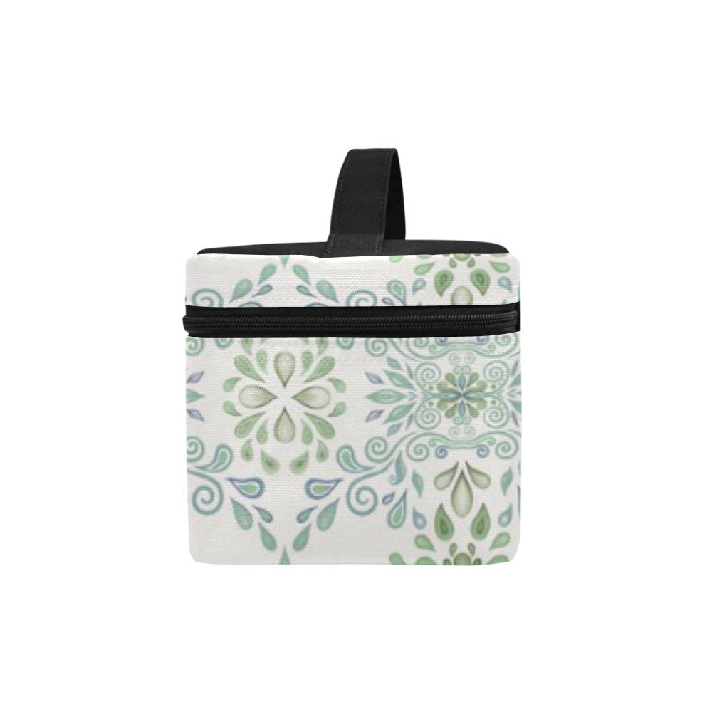 Blue and Green pattern Lunch Bag/Large (Model 1658)