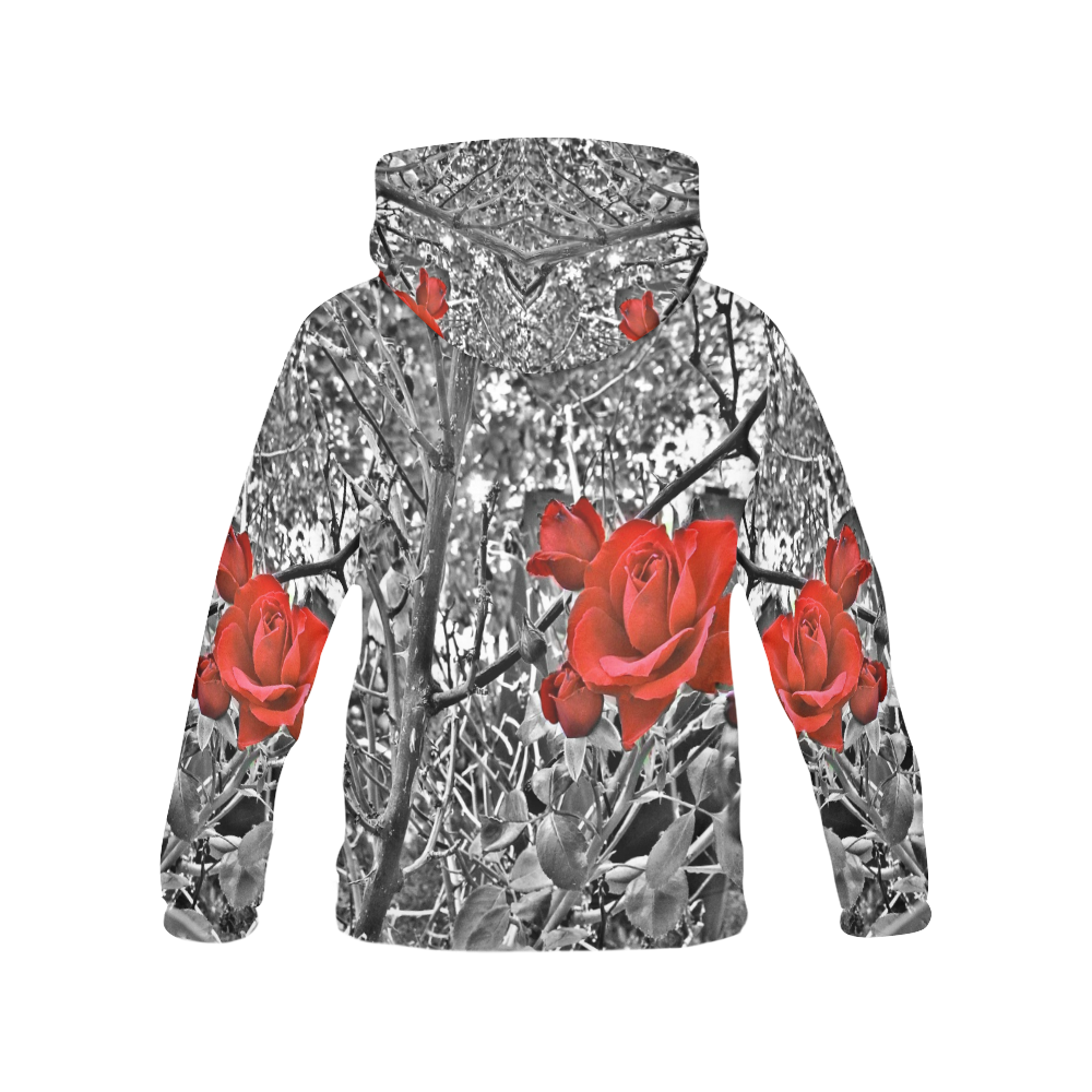 Gothic Rose by Martina Webster All Over Print Hoodie for Women (USA ...