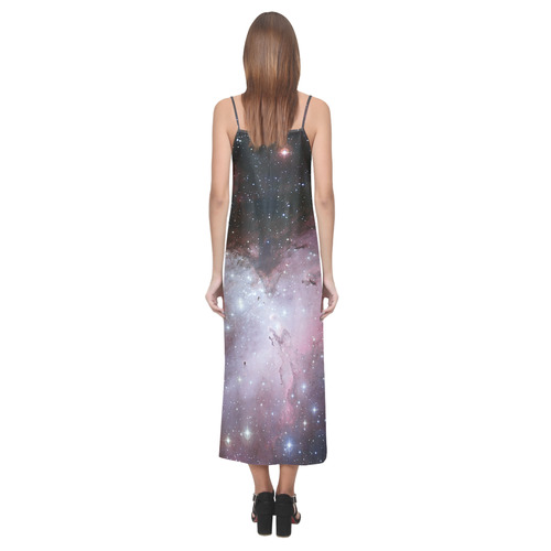Eagle Nebula V-Neck Open Fork Long Dress(Model D18)