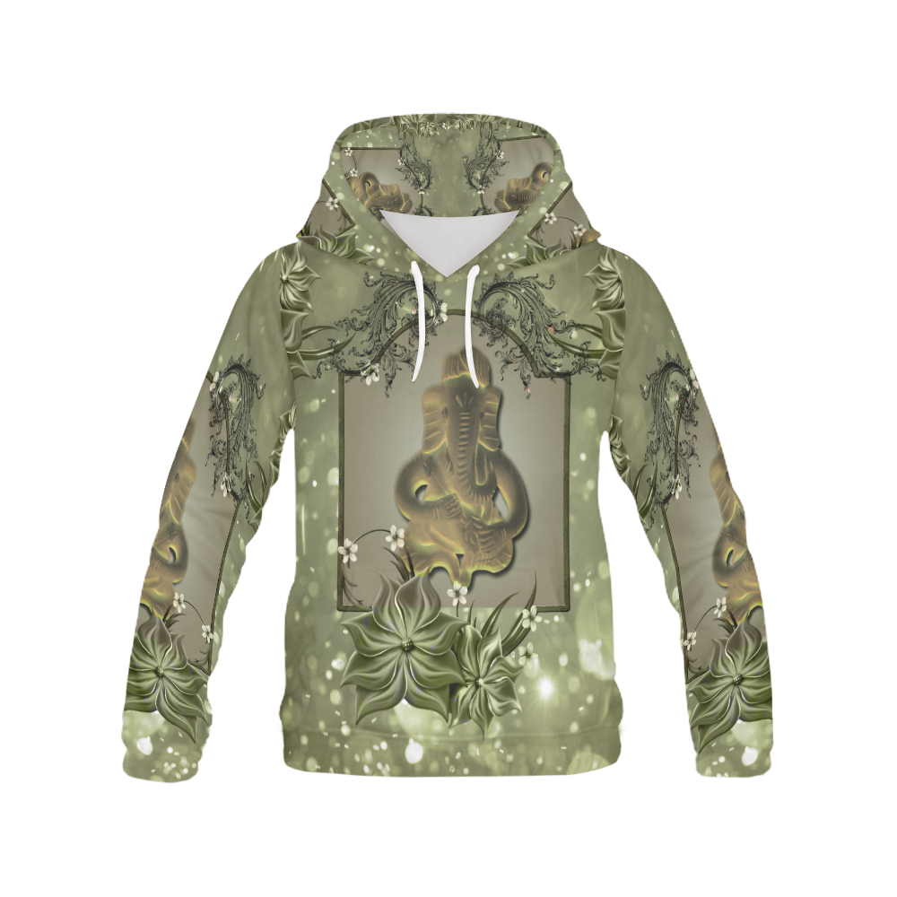 The indian elephant All Over Print Hoodie for Men (USA Size) (Model H13)