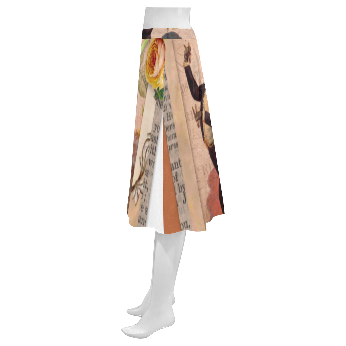 Monsieur Le Chat Mnemosyne Women's Crepe Skirt (Model D16)