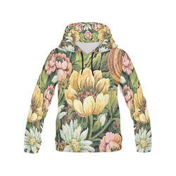 grandma's comfy floral All Over Print Hoodie for Men (USA Size) (Model H13)