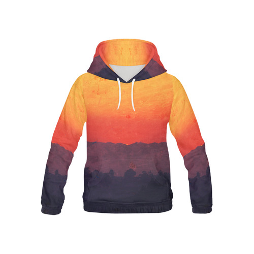 Five Shades of Sunset All Over Print Hoodie for Kid (USA Size) (Model H13)