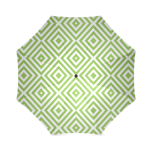 Green White Diamond Foldable Umbrella (Model U01)