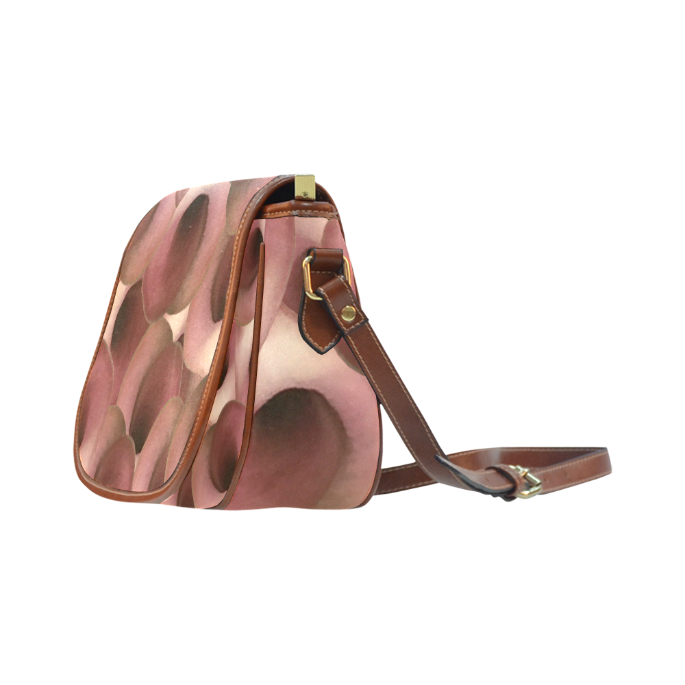 Apple Blossom Petals Saddle Bag/Small (Model 1649) Full Customization