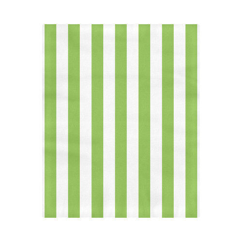 Green White Stripes Duvet Cover 86"x70" ( All-over-print)