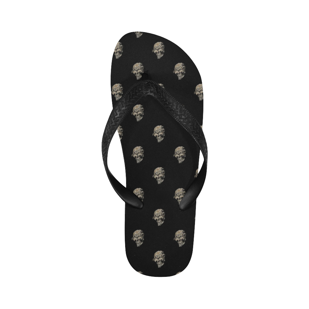 sparkling skulls by JamColors Flip Flops for Men/Women (Model 040)