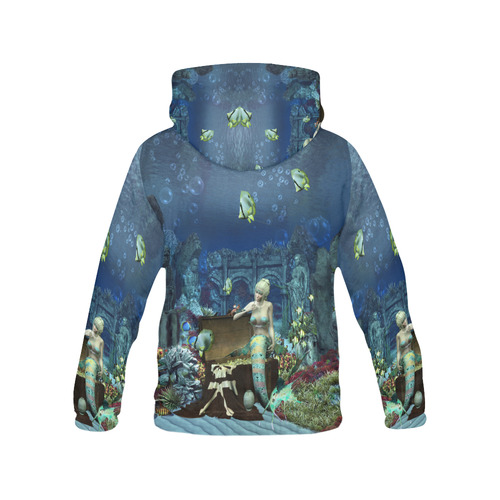 Underwater wold with mermaid All Over Print Hoodie for Men (USA Size) (Model H13)