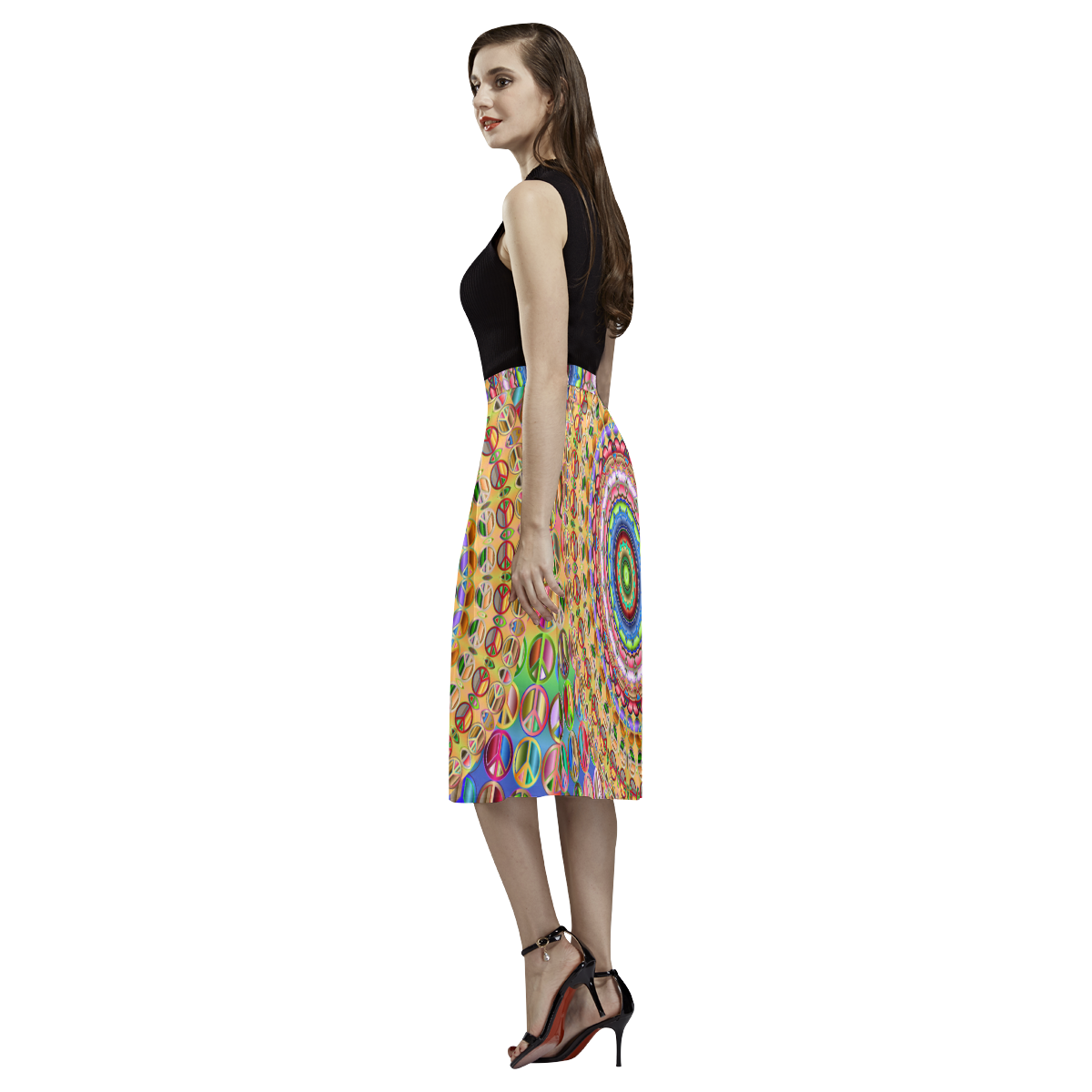 Peace Mandala Aoede Crepe Skirt (Model D16)