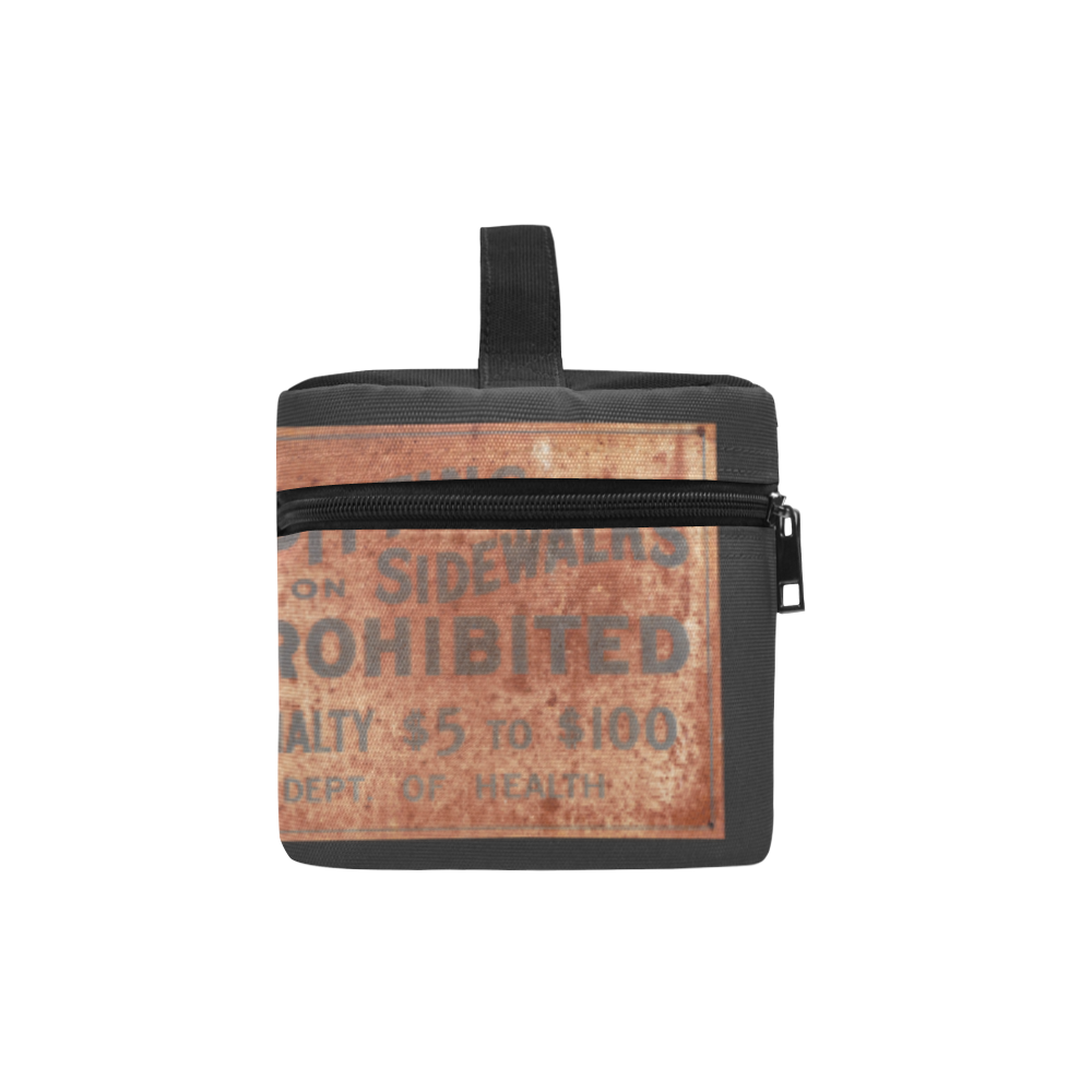 Spitting prohibited, penalty, photo Lunch Bag/Large (Model 1658)