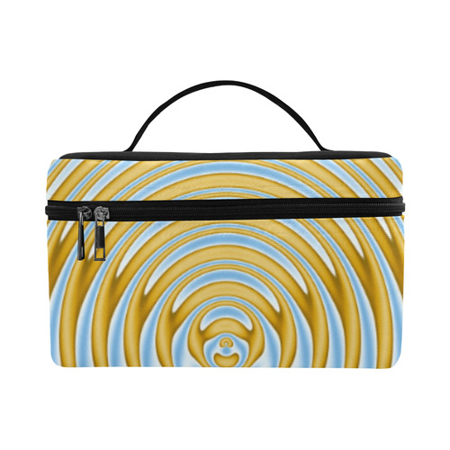 Gold Blue Rings Lunch Bag/Large (Model 1658)