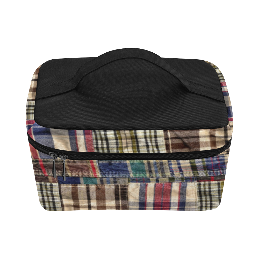 patchwork plaid / tartan Lunch Bag/Large (Model 1658)