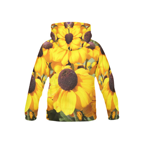 Yellow Flowers All Over Print Hoodie for Kid (USA Size) (Model H13)
