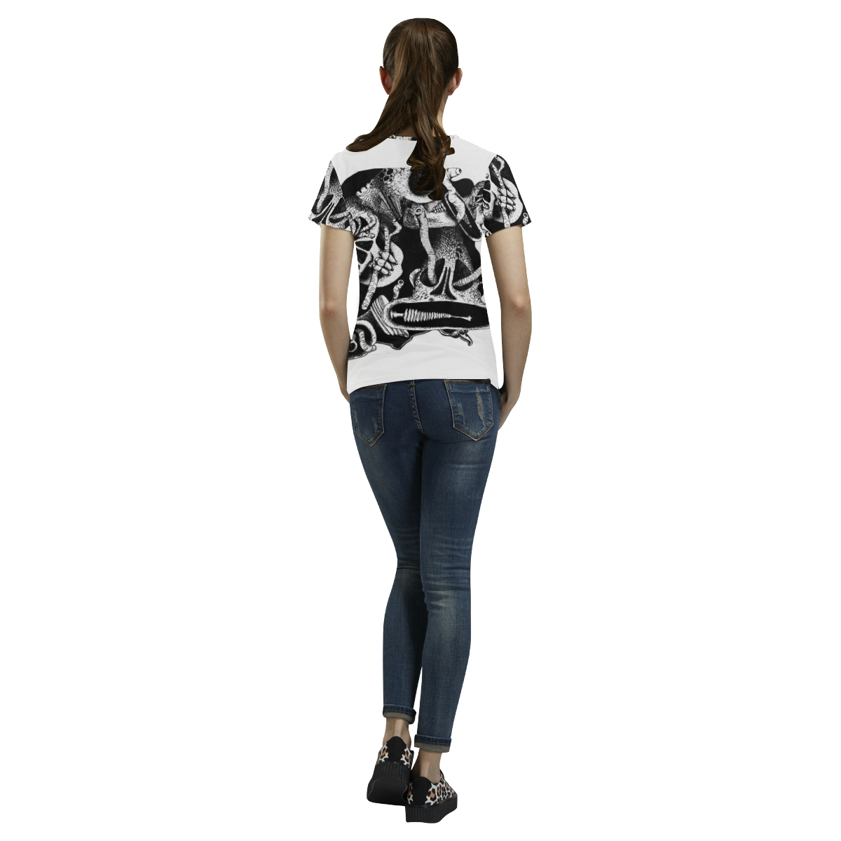 Feast on the Dead All Over Print T-Shirt for Women (USA Size) (Model T40)