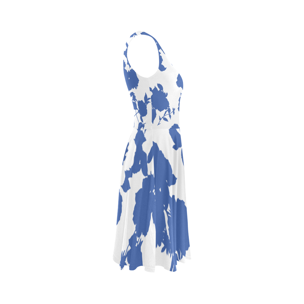 Floral Wind Dress Sleeveless Ice Skater Dress (D19)