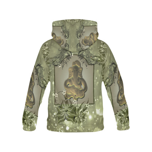 The indian elephant All Over Print Hoodie for Men (USA Size) (Model H13)