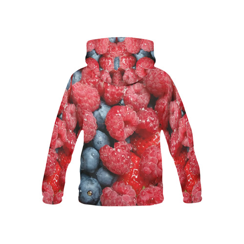Red Berry Mix All Over Print Hoodie for Kid (USA Size) (Model H13)
