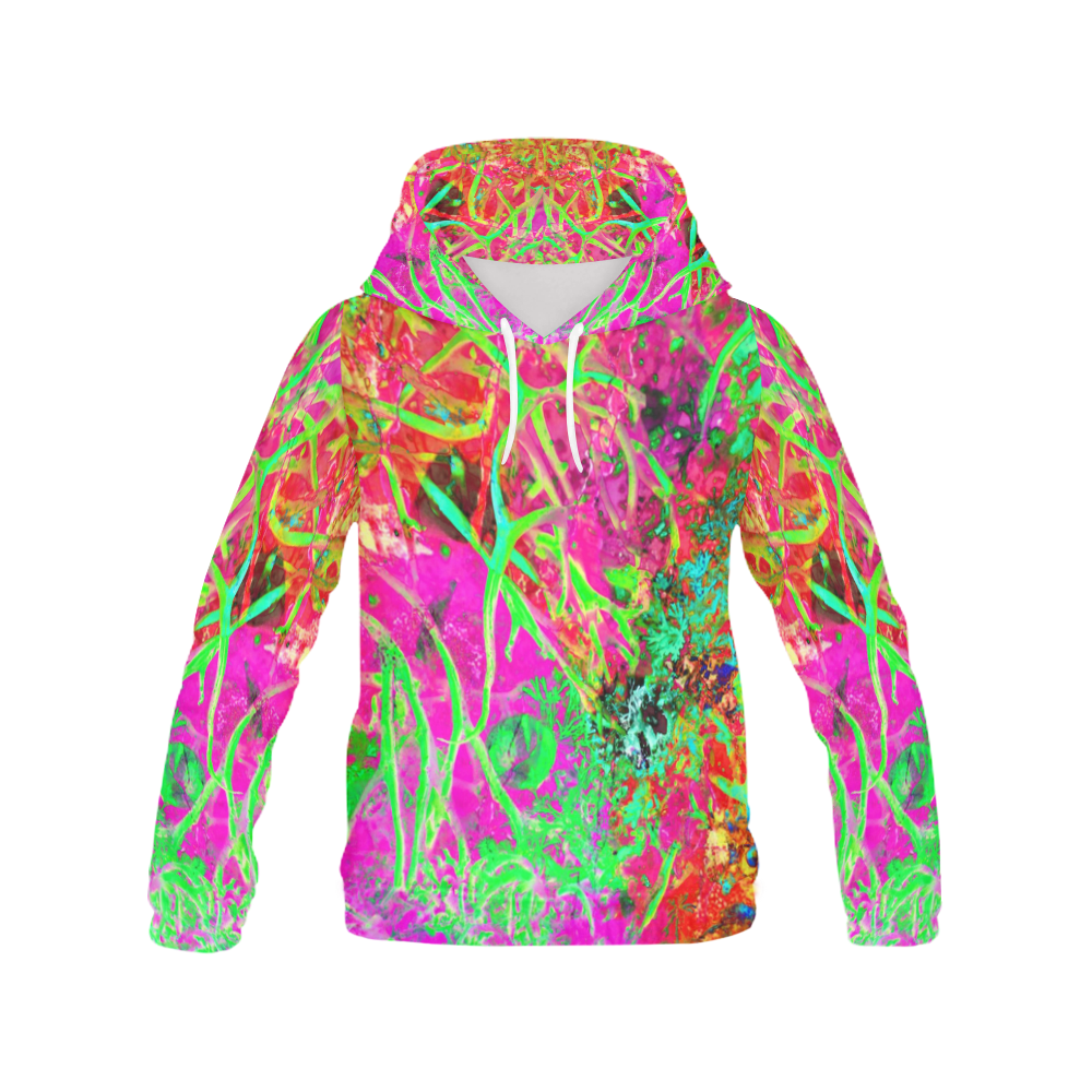 Sea weed in Neon by Martina Webster All Over Print Hoodie for Women (USA Size) (Model H13)