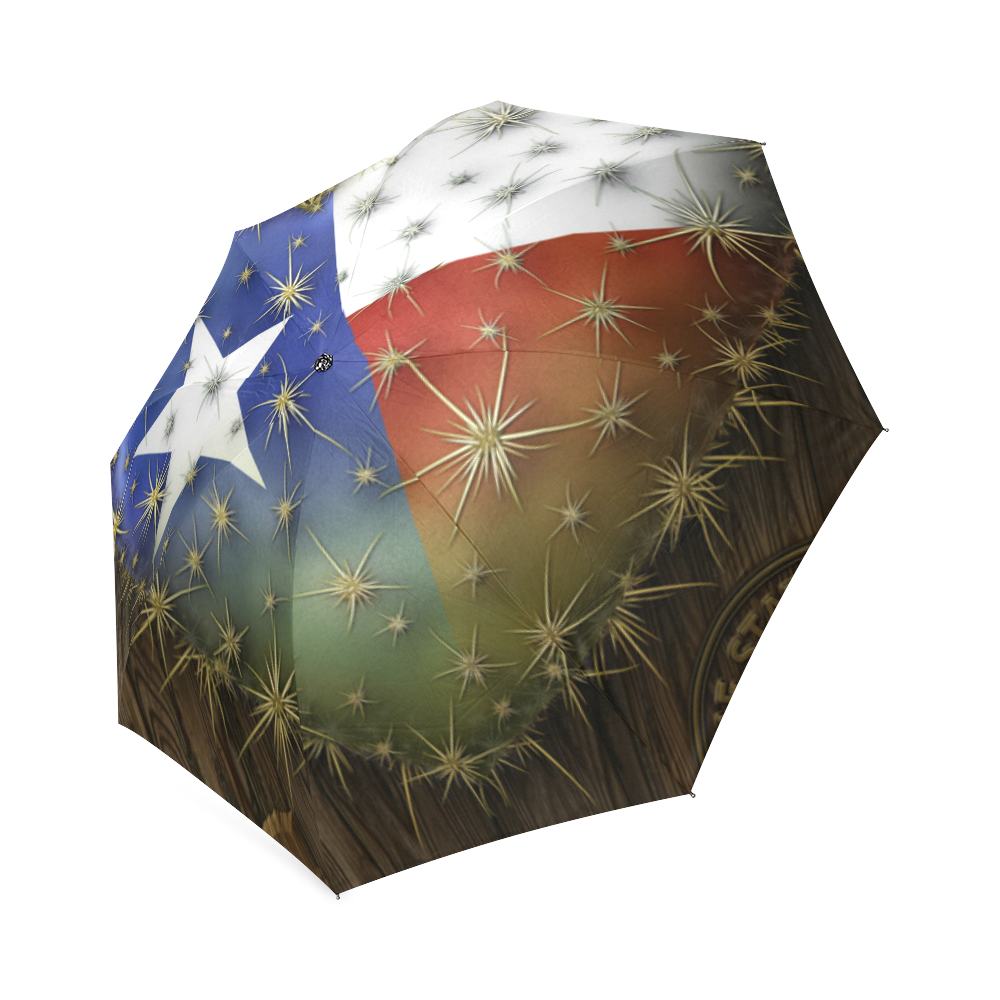 Texas flag heart Foldable Umbrella (Model U01)