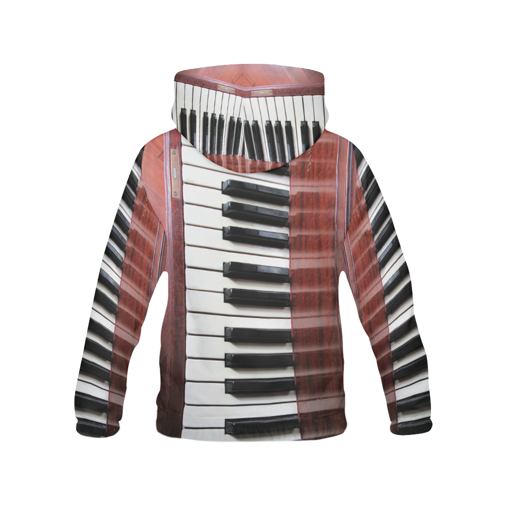 Piano by Martina Webster All Over Print Hoodie for Women (USA Size) (Model H13)