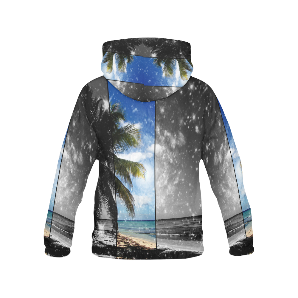 Caribbean Dreaming All Over Print Hoodie for Women (USA Size) (Model H13)
